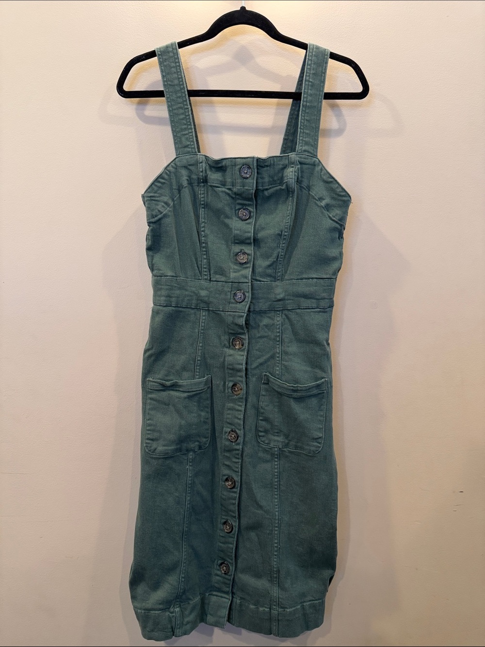 bohme Sage Button-Front Midi Dress